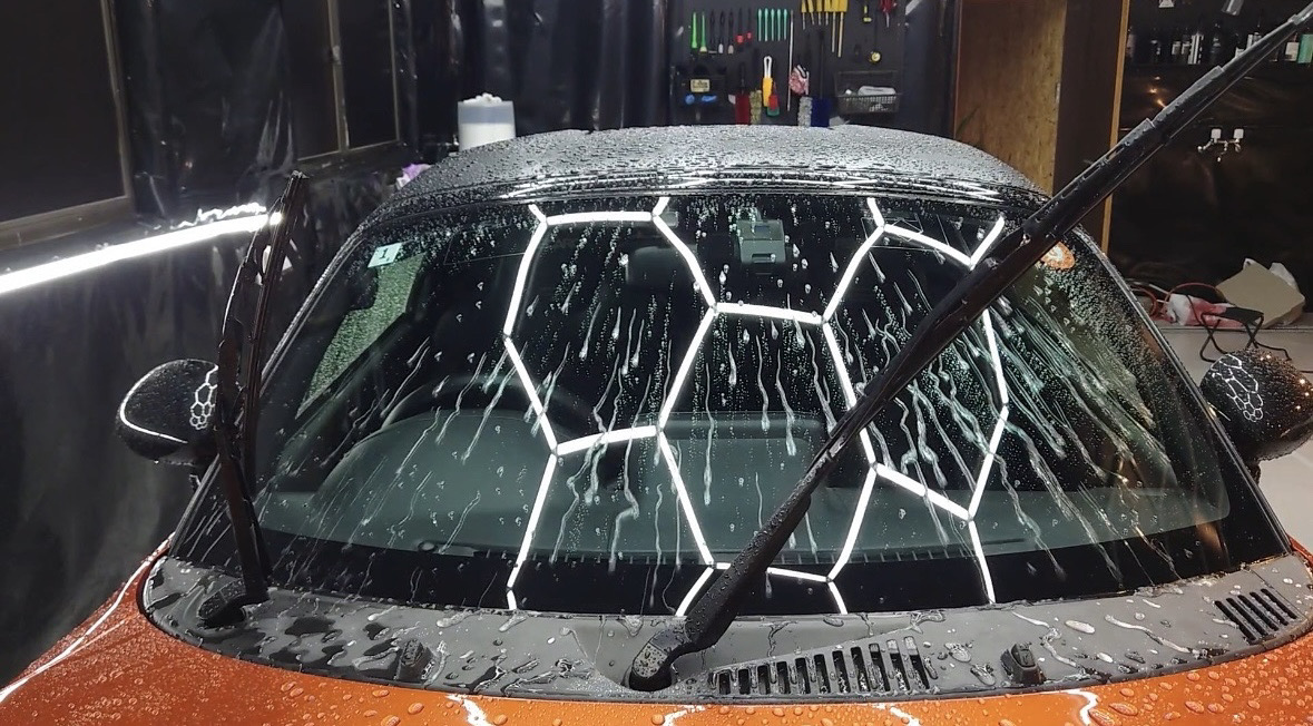 GRコペンのフロントガラスにウィンドウコートをしました。