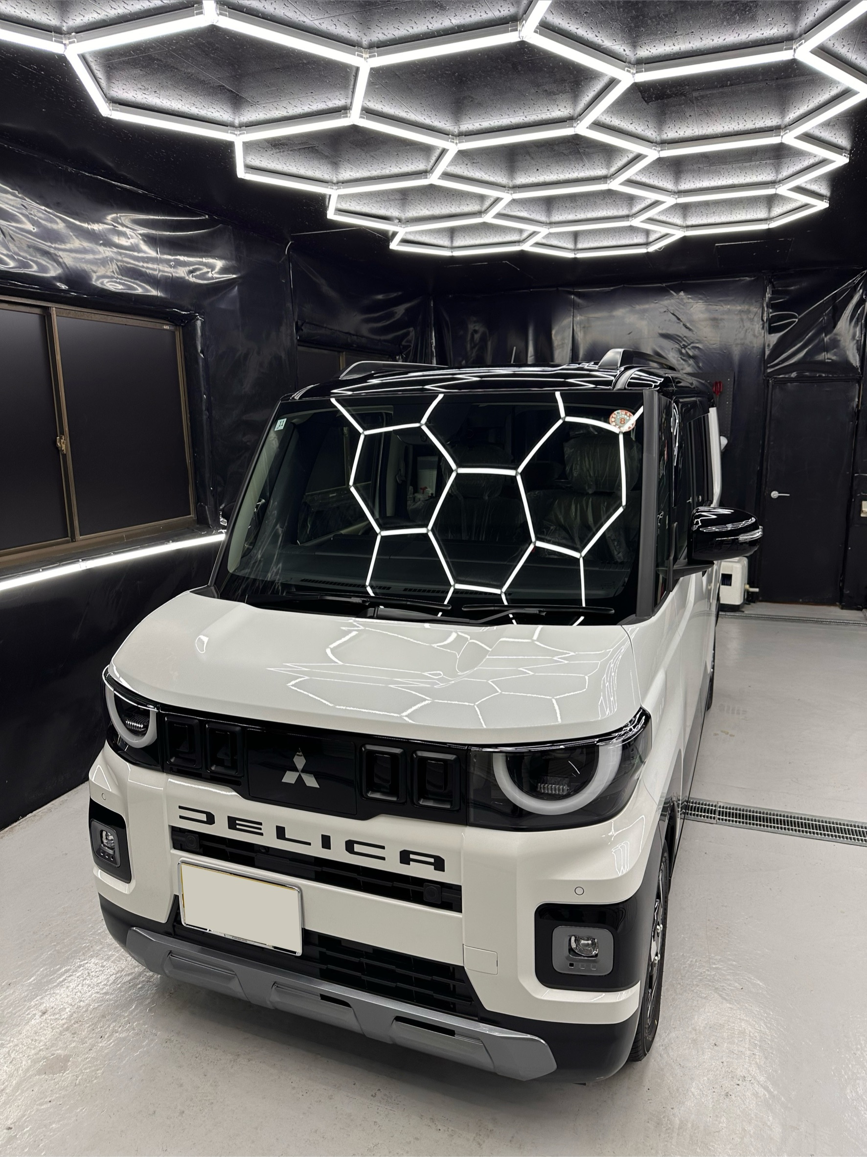 岡山県倉敷市｜新車デリカミニにカーコーティング施工｜グラフェン×ウィンドウコート